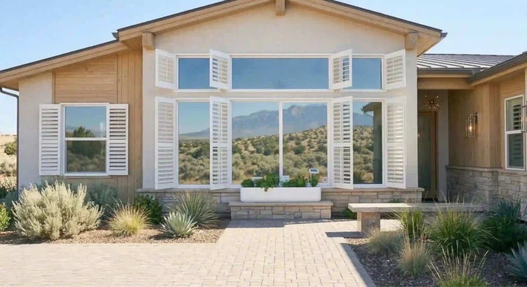 home exterior with new windows enhancing curb appeal.