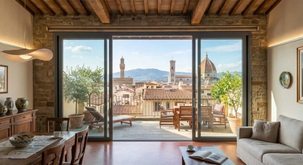 Modern sliding glass door installation for a Florence home.
